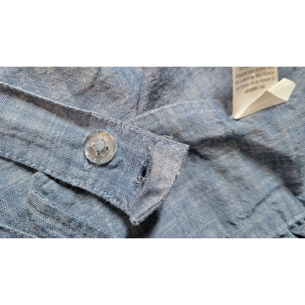 Gymboree Autumn Adventures Girls Pumpkin Chambray Denim Jumper Dress Size 6